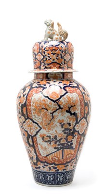 Lot 2193 - Japanese Imari Porcelain Covered Temple Vase...