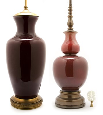 Lot 2014 - Chinese Red Glazed Vase Late 19th century...