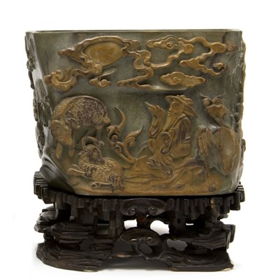 Lot 2256 - Chinese Carved Stone Brushwasher 18th Century...