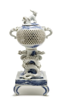Lot 2172 - Japanese Hirado Style Blue and White Glazed...