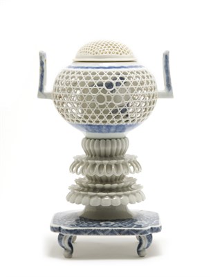 Lot 2171 - Japanese Hirado Style Blue and White Glazed...