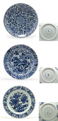 Lot 2271 - Group of Three Chinese Blue and White Glazed...