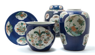 Lot 2147 - Group of Four Chinese Famille Verte Glazed...