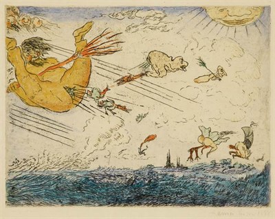 Lot 290 - James Ensor THE WINDS (ELESH 52) Hand-colored...