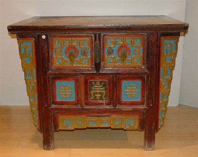 Lot 2275 - Chinese Painted Elm Coffer Table Shanxi...
