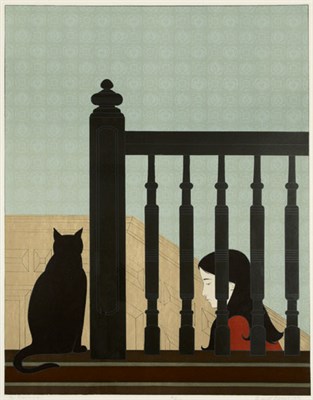 Lot 248 - Will Barnet THE BANNISTER Color lithograph,...