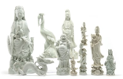 Lot 2051 - Group of Ten Chinese Blanc de Chine Porcelain...