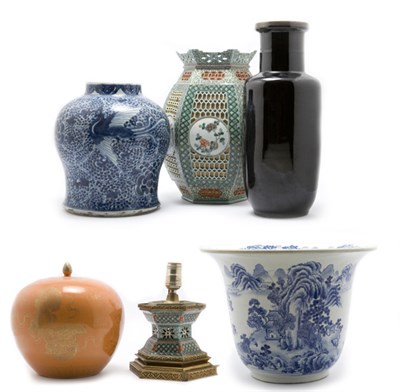 Lot 2063 - Group of Five Chinese Porcelain Articles...