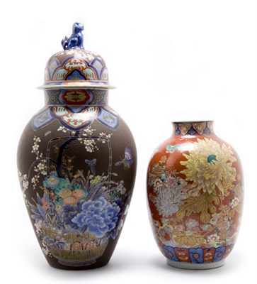 Lot 2190 - Two Japanese Fukagawa Style Porcelain Vases...