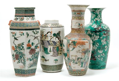 Lot 2115 - Group of Four Chinese Famille Verte Porcelain...