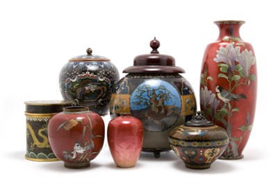 Lot 2071 - Group of Seven Cloisonne Articles Late...