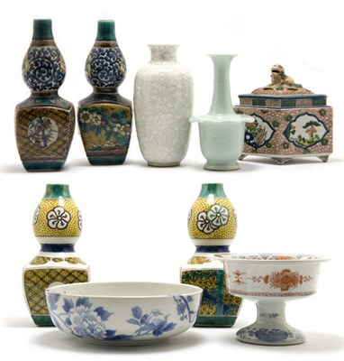 Lot 2188 - Group of Nine Japanese Porcelain Articles Late...