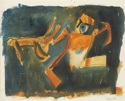 Lot 2178 - Francisco Toledo Mexican, b. 1940 Hunter, 1963...