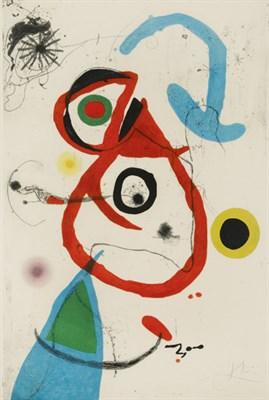 Lot 397 - Joan Miró UNTITLED (D. 600) Color etching,...