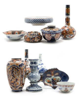 Lot 2176 - Group of Japanese Imari and Blue and White...