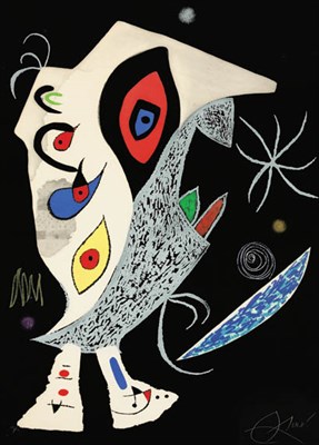 Lot 399 - Joan Miró LE BARBARE DANS LA NUIT (D. 929)...