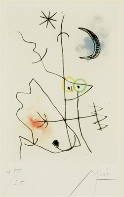 Lot 392 - Joan Miró LE GRILLON (D. 152) Color etching...