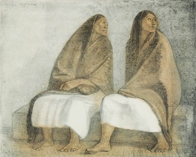 Lot 481 - Francisco Zuniga DOS MUJERES SENTADAS CON...