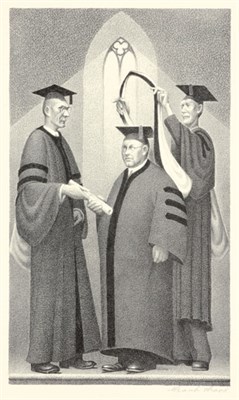 Lot 474 - Grant Wood HONORARY DEGREE (C. 4) Lithograph,...