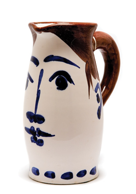 Lot 418 - Pablo Picasso FACE TANKARD (A.R. 432) Painted...