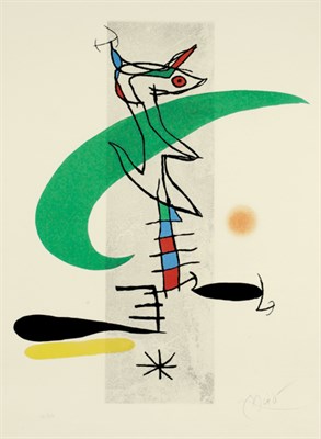 Lot 398 - Joan Miró LA TRANSLUNAIRE (D. 659) Color...