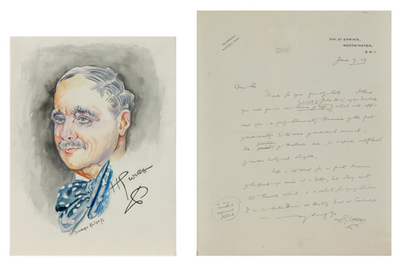 Lot 19 - WELLS, H.[ERBERT] G.[EORGE] Autograph letter...