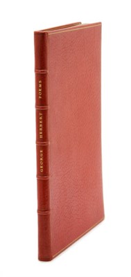 Lot 92 - GREGYNOG PRESS HERBERT, GEORGE. Poems. Newtown:...
