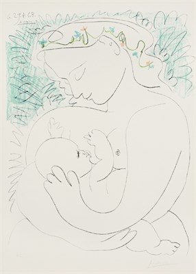 Lot 423 - After Pablo Picasso MATERNITE Color offset...