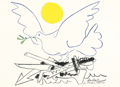 Lot 422 - After Pablo Picasso DOVE OF PEACE Color offset...