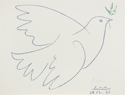 Lot 421 - After Pablo Picasso DOVE OF PEACE Color offset...