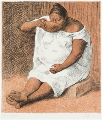 Lot 482 - Francisco Zuniga MUJERE BEBIENDO (B. 98) Color...