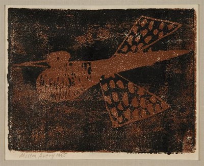 Lot 245A - Milton Avery FLIGHT (LUNN 51) Color woodcut...