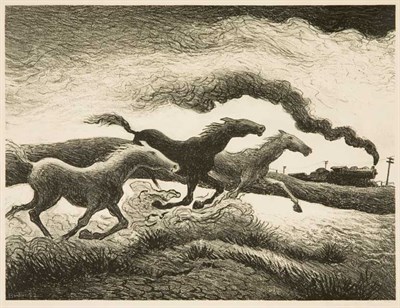 Lot 3262 - Thomas Hart Benton RUNNING HORSES (F. 78)...
