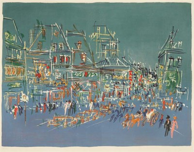 Lot 3304 - Jean Dufy PROMENADE Color lithograph, signed...