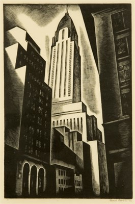 Lot 3296 - Howard Cook (1901-1980) CHRYSLER BUILDING...