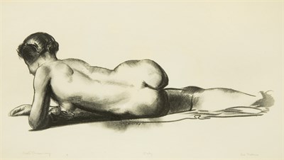 Lot 3256 - George Bellows NUDE STUDY, WOMAN LYING PRONE...