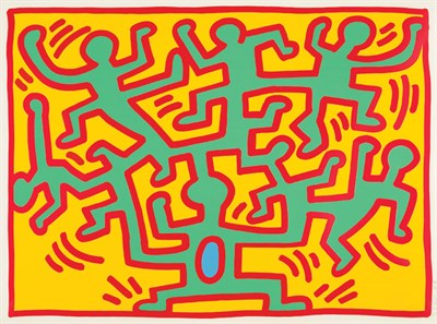 Lot 3312 - Keith Haring (1958-1990) GROWING #4 Color...