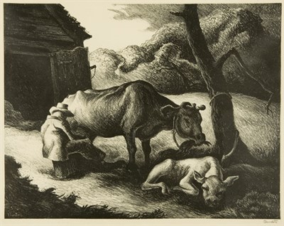 Lot 3261 - Thomas Hart Benton WHITE CALF (F. 67)...