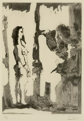 Lot 3378 - Pablo Picasso PEINTRE ET MODELE AUX CHEVEUX...