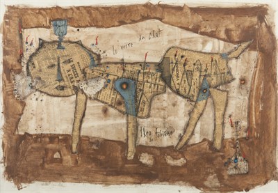 Lot 168 - Theo Tobiasse Israeli/French, b. 1927 Le Verre...