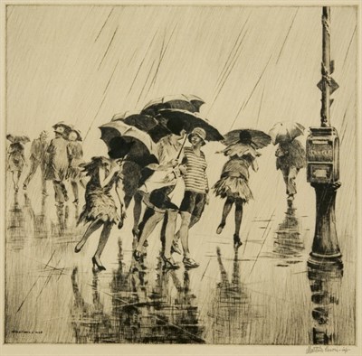 Lot 3339 - Martin Lewis WET SATURDAY (M. 81) Drypoint,...