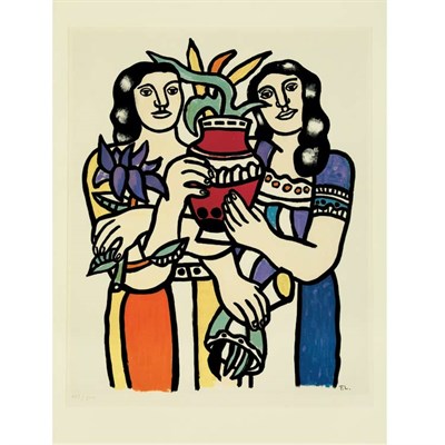 Lot 3334 - After Fernand Leger DEUX FEMMES Color...