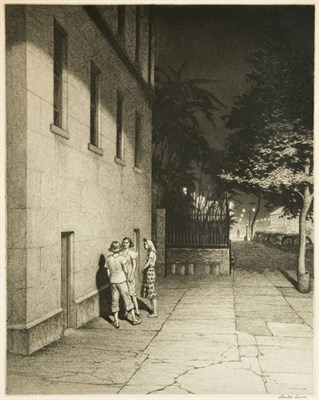 Lot 3340 - Martin Lewis AT THE WALL (M. 147) Soft-ground...