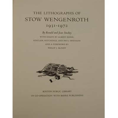 Lot 144 - [WENGENROTH, STOW] STUCKEY, RONALD AND JOAN,...