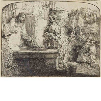 Lot 453 - Rembrandt van Rijn CHRIST AND THE WOMAN OF...