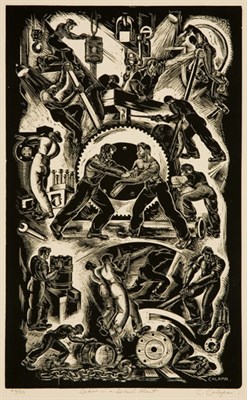 Lot 3274 - Letterio Calapai (1902-1993) LABOR IN A DIESEL...