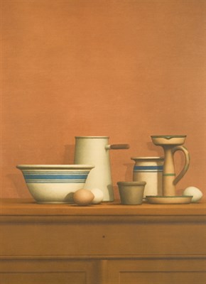 Lot 3248 - William Bailey (b. 1930) STILL LIFE WITH EGGS,...