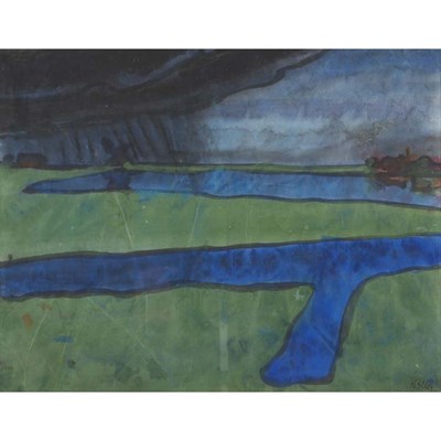 Lot 32 - Emil Nolde German, 1867-1956 Marsh Landscape...