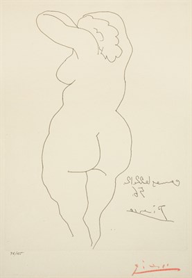 Lot 3374 - Pablo Picasso FEMME NUE DE DOS (B. 822)...