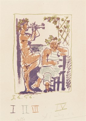 Lot 3376 - Pablo Picasso FAUN ET MARIN (B. 800) Color...
